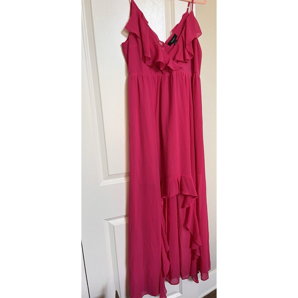 Forever 21 Plus Size 0X Hot Pink High Low Pretty Evening Dress BNWT